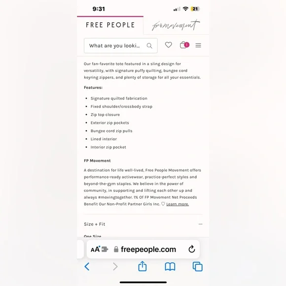 NWT FREE PEOPLE MOVEMENT Quilted Baby Carryall Sling Bag | Kelly Green MSRP $58 - Picture 8 of 11